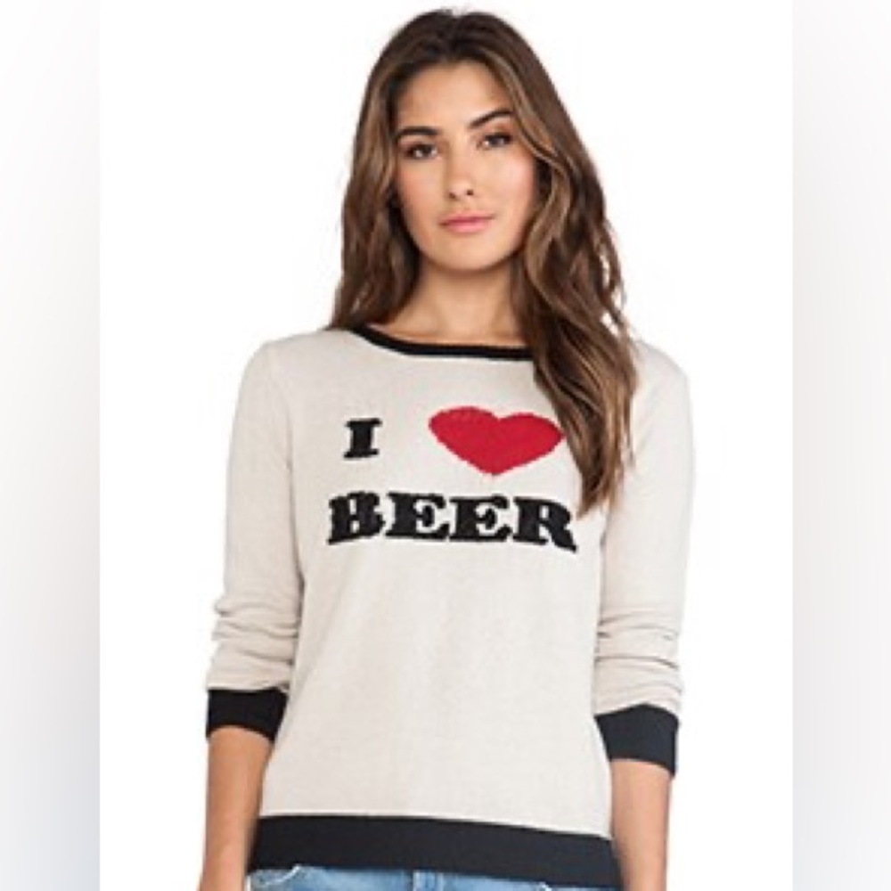 For Love & Lemons Knitz "I ❤️ BEER" Top